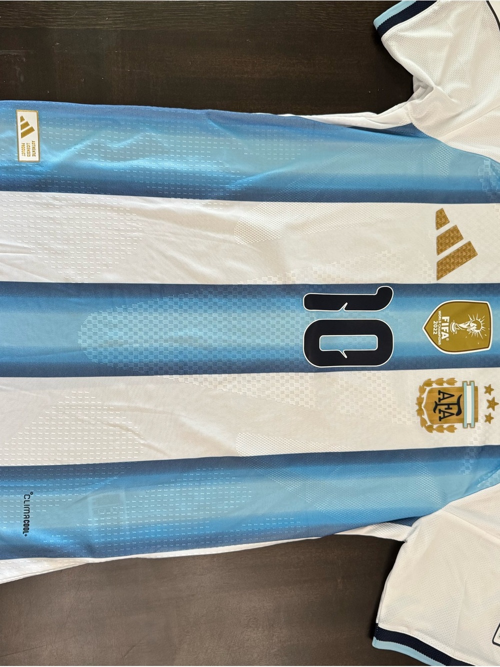 Argentina Stripe Soccer Jersey - Light Blue and White